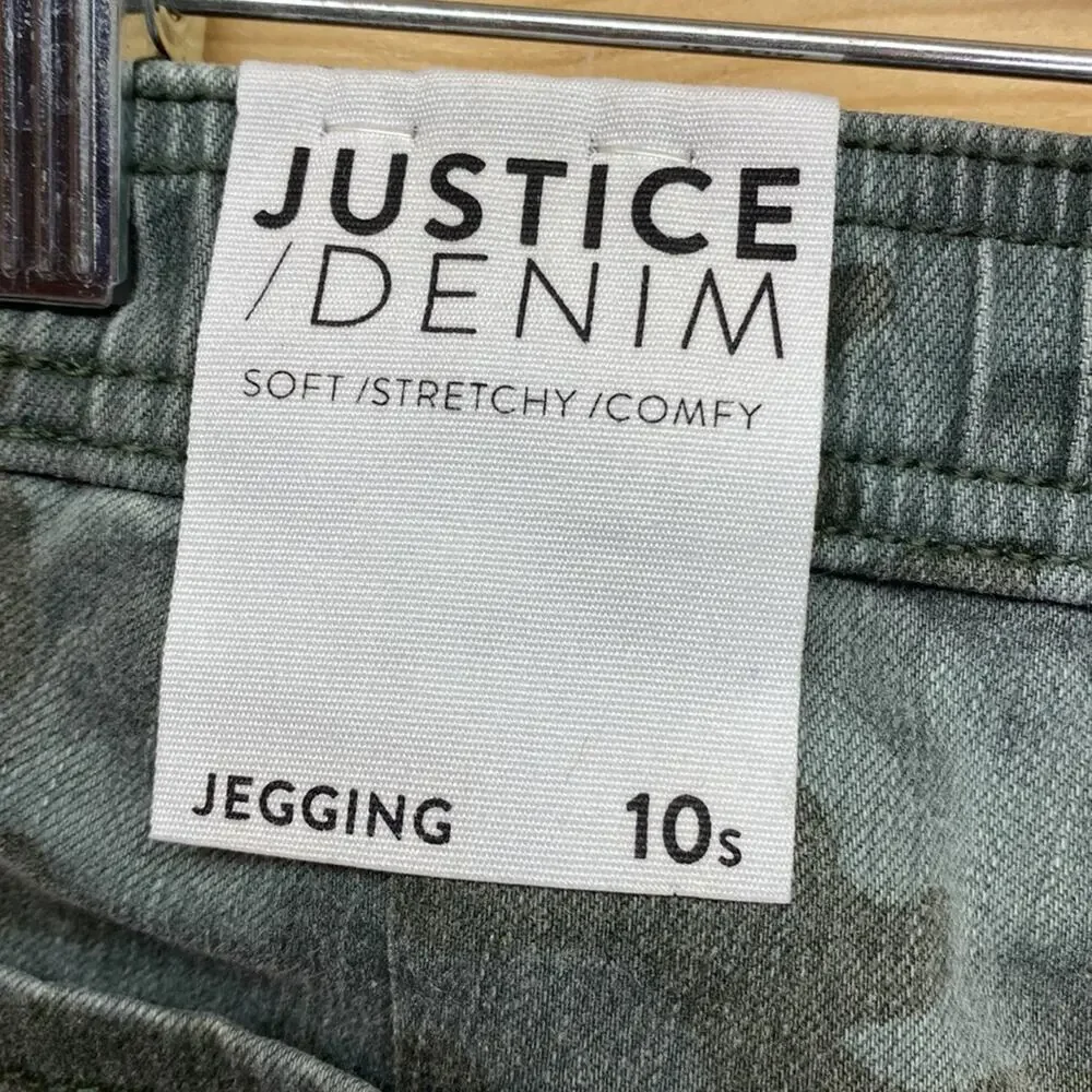 Justice Denim Soft Stretchy Comfy Camo Camouflage Jegging Jeans NWT 10S